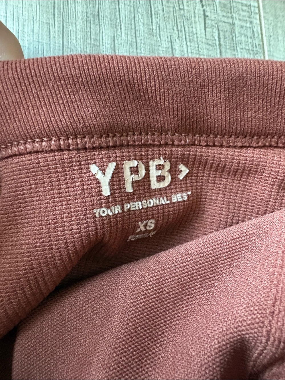 YPB Ribbed Square-Neck Crop Tank — Rust - Picture 3 of 3